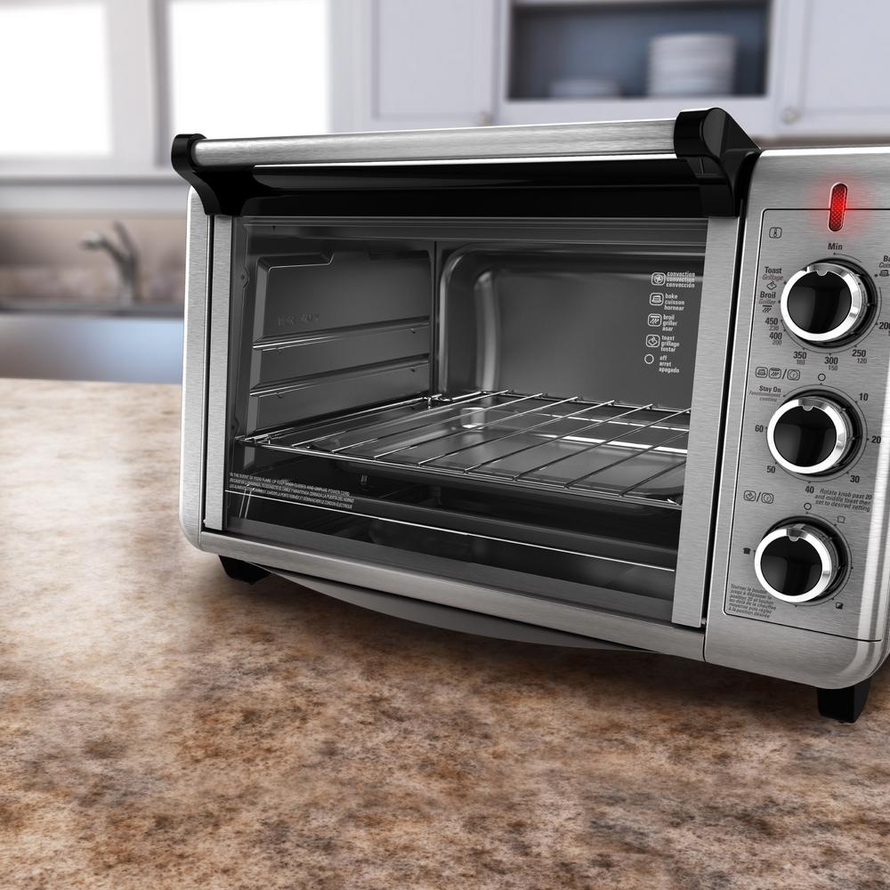 Black Decker 1500 W 6 Slice Stainless Steel Toaster Oven With