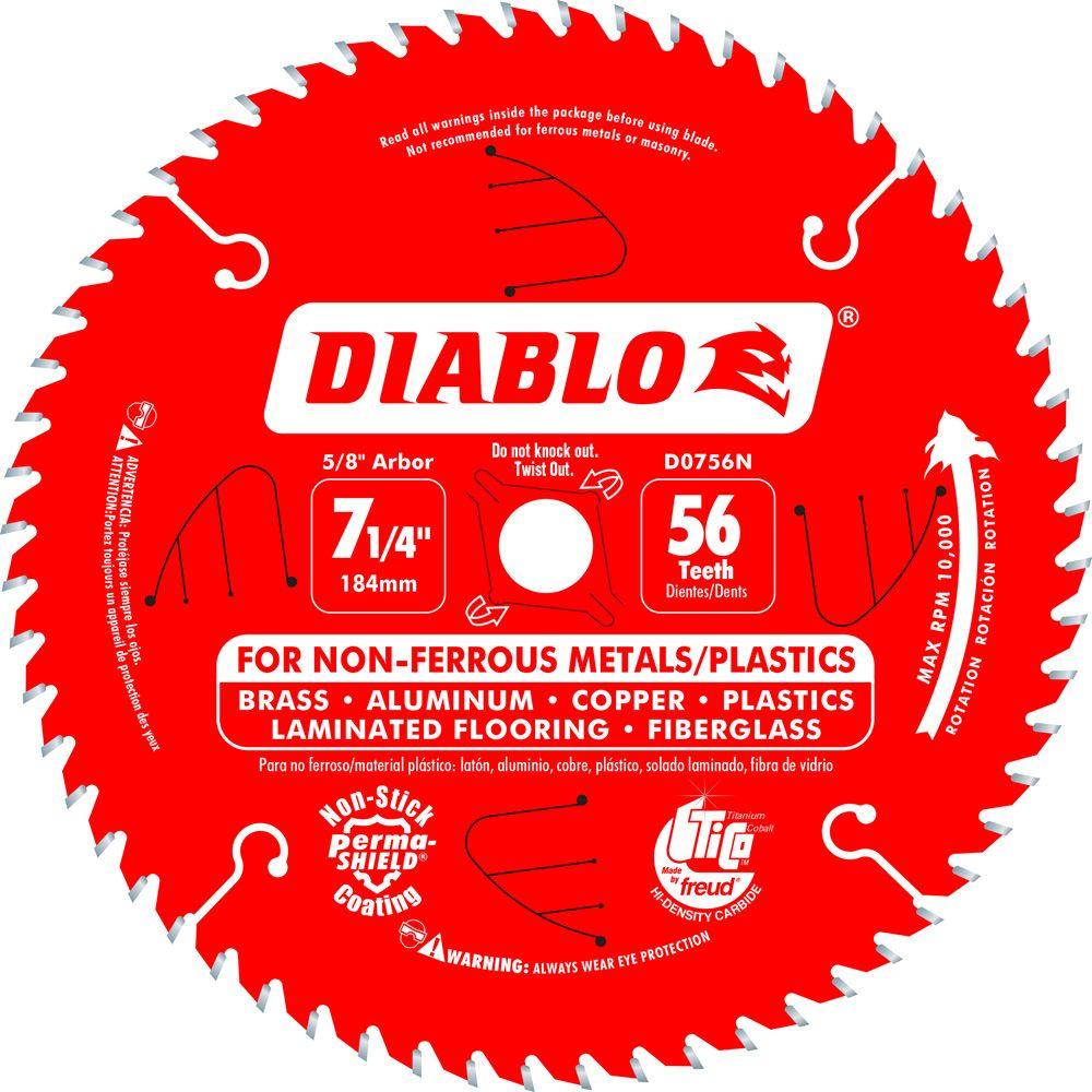 Diablo 7 1 4 In X 56 Teeth Laminate Non Ferrous Metal Cutting