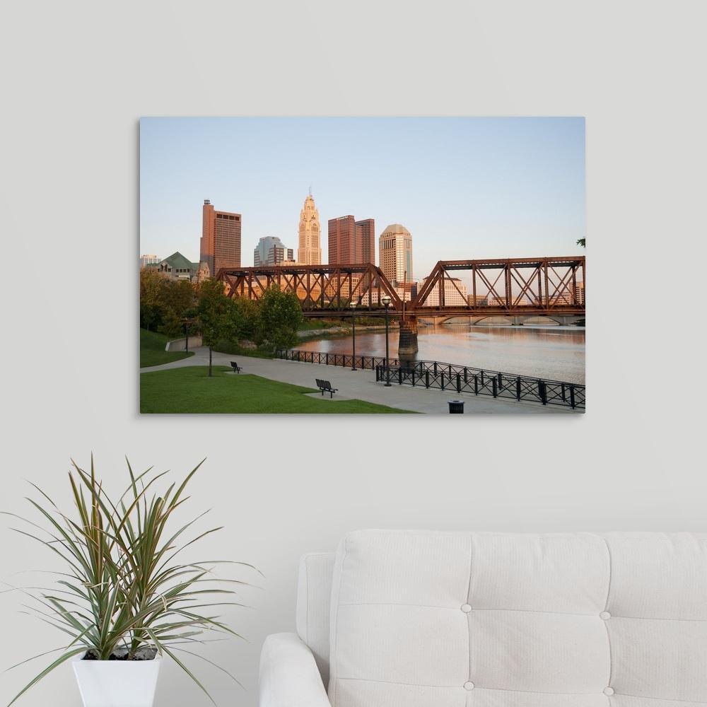 Greatbigcanvas Ohio Columbus City Skyline And The Scioto River