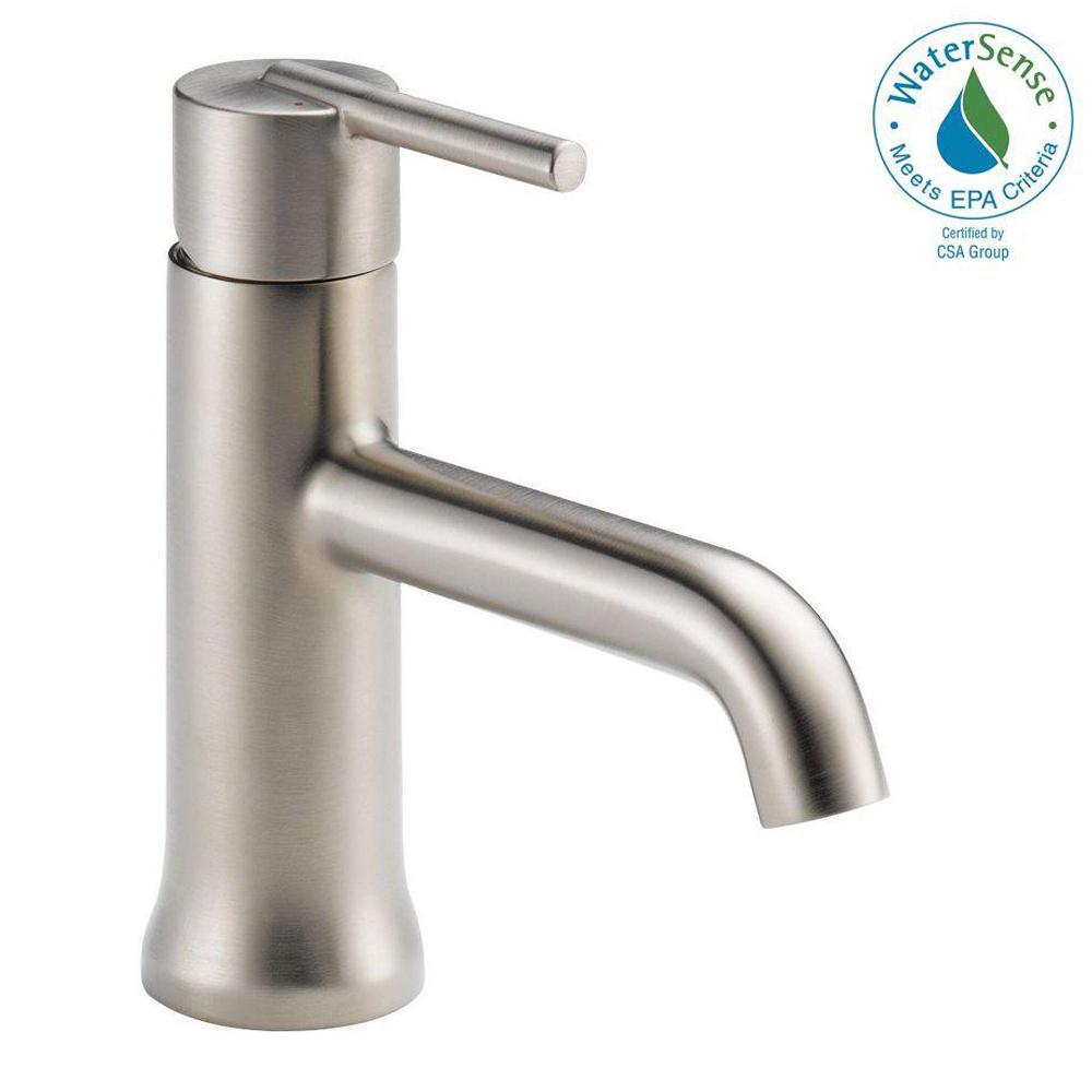 Delta Trinsic Single Hole Single-Handle Bathroom Faucet in ...