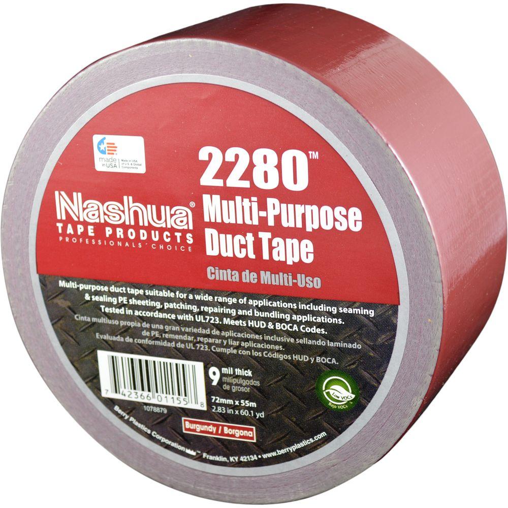 Nashua Tape 1.89 in. x 60.1 yds. 2280 Multi-Purpose Burgundy Duct Tape ...