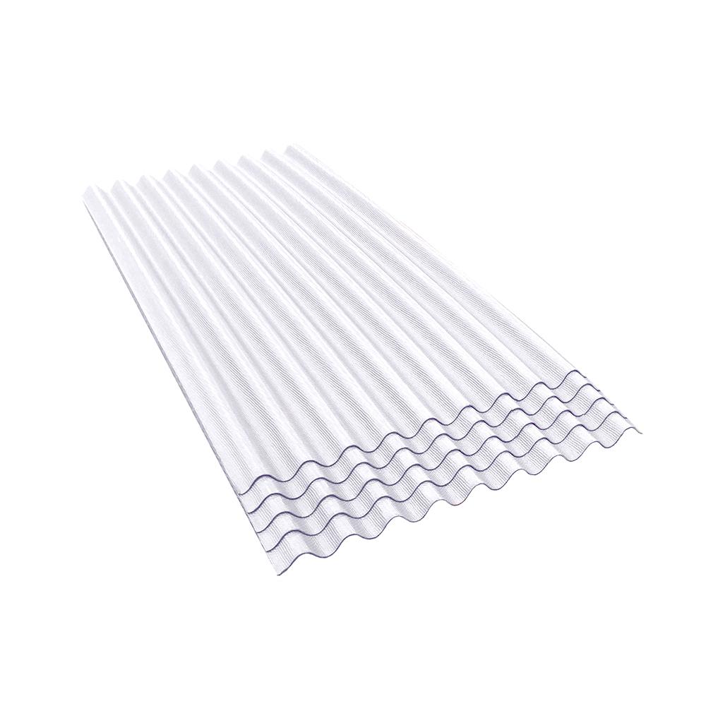 Ondura 6 ft. 7 in. x 3 ft. Asphalt Corrugated Roof Panel in White (5