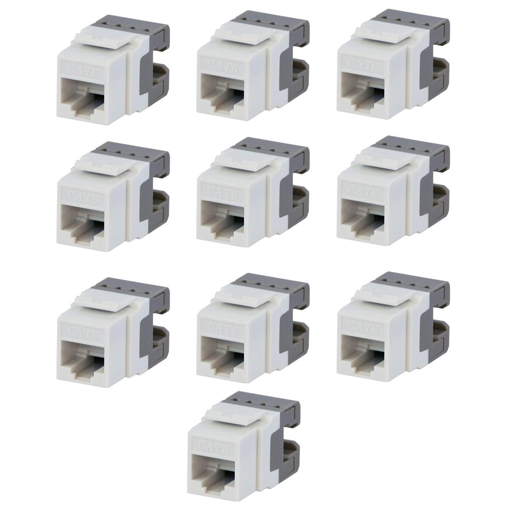 Commercial Electric Category 6 Jack in White (10Pack)5016WH10PK