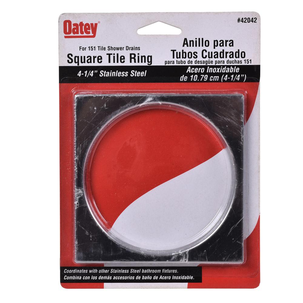 Oatey Oatey 4-1/4 In. Square Strainer Ring In Stainless Steel-420422 ...