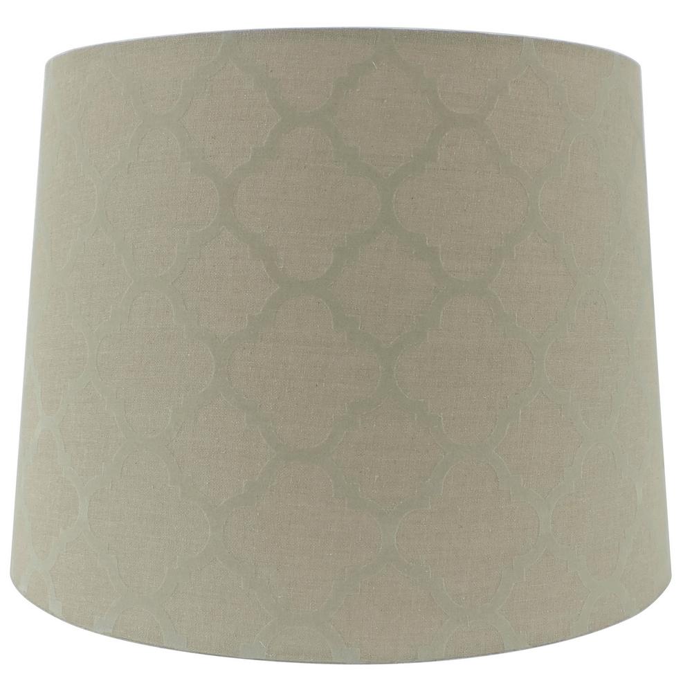 Classic Multicolored Lamp Shades Lamps The Home Depot H Light Khaki Pattern Hardback Empire Lamp Shade