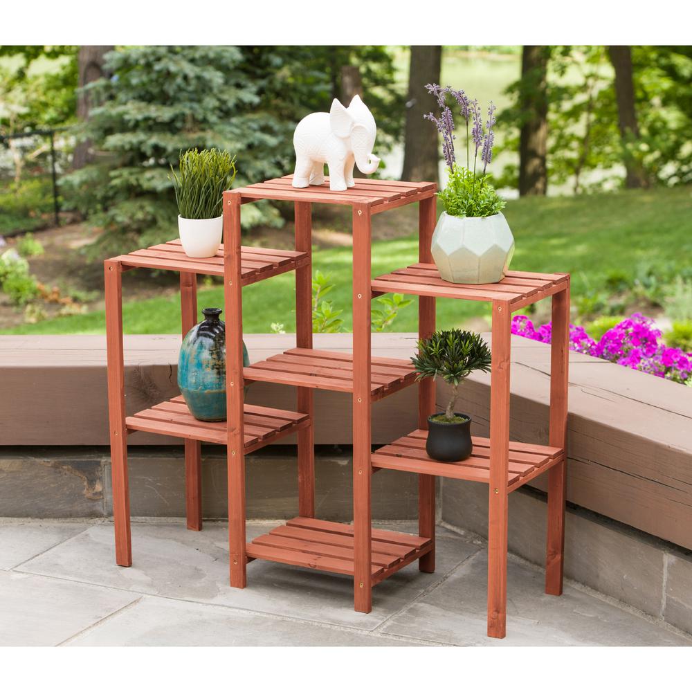 Leisure Season 38 in. x 12 in. x 34 in. 7-Tier Plant Stand 