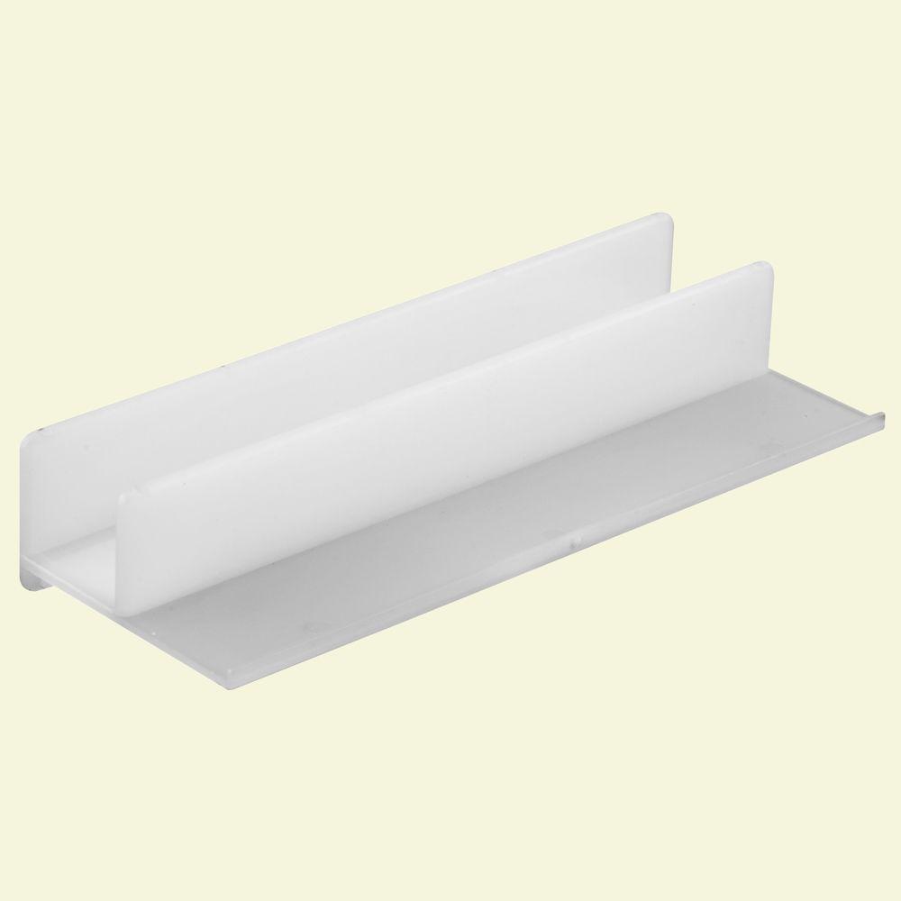 PrimeLine Sliding Shower Door Bottom Guide, 5/8 in. Channels, Plastic