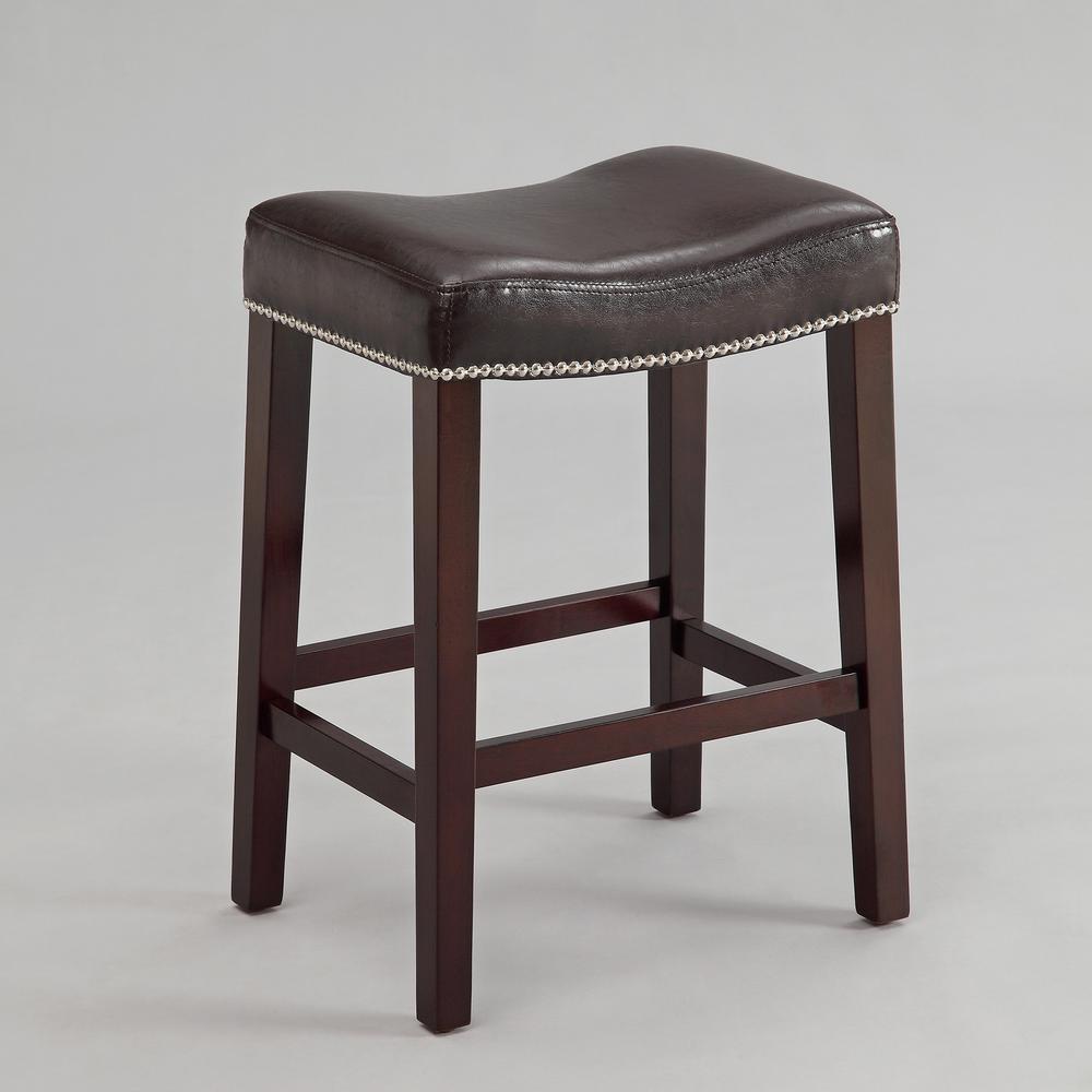 25 8 In Nadia Espresso Saddle Stool Set Of 2 2791 Es The Home Depot Nadia Espresso Saddle Stool Set Of 2