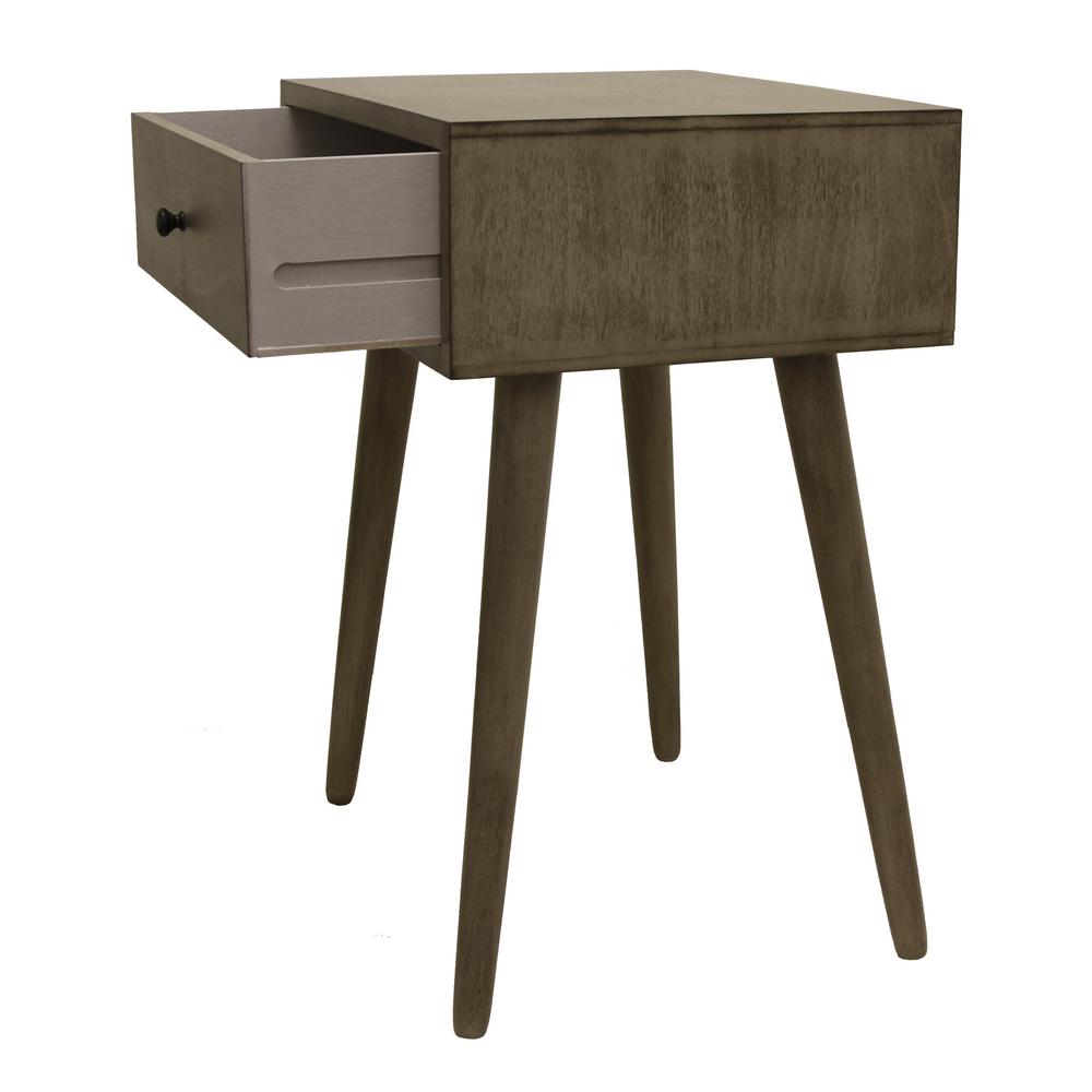 Decor Therapy Mid Century Modern Restoration Gray Side Table
