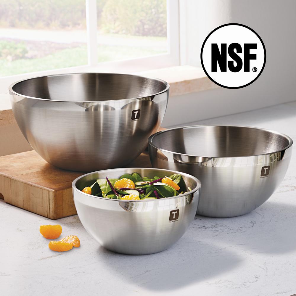 Tramontina Gourmet 3Piece Double Wall Stainless Steel Mixing Bowls