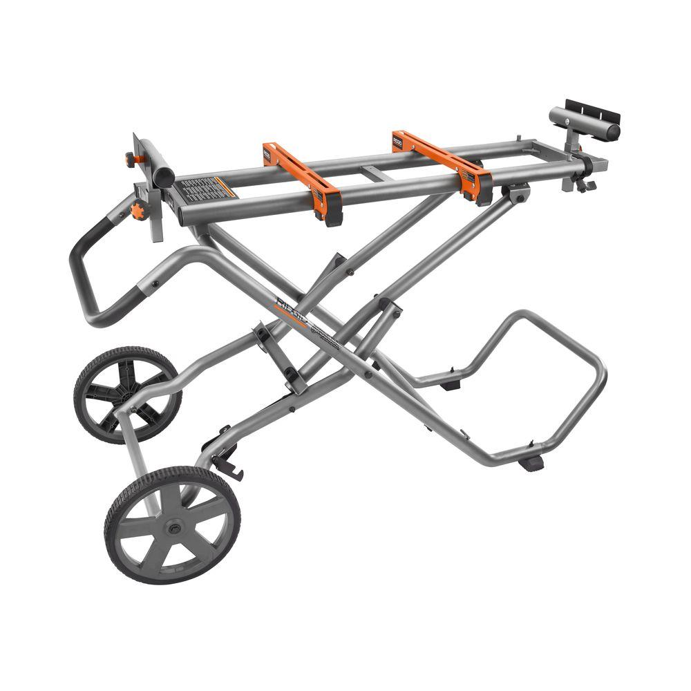 Orange The Home Depot Universal Mobile Miter Saw Stand With Mounting Braces