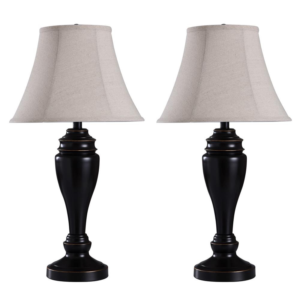 black table lamp sets