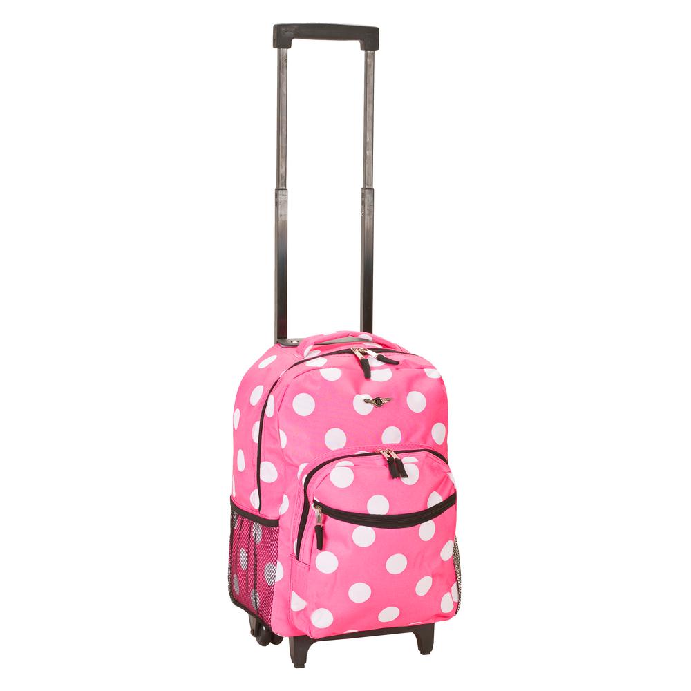 Rockland Roadster 17 in. Rolling Backpack, Pinkdot was $80.0 now $27.2 (66.0% off)