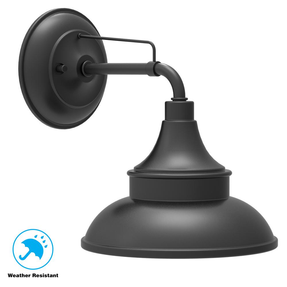 Outdoor Wall Mounted Lighting The Home Depot Black Barn Light Outdoor Wall Mount Sconce