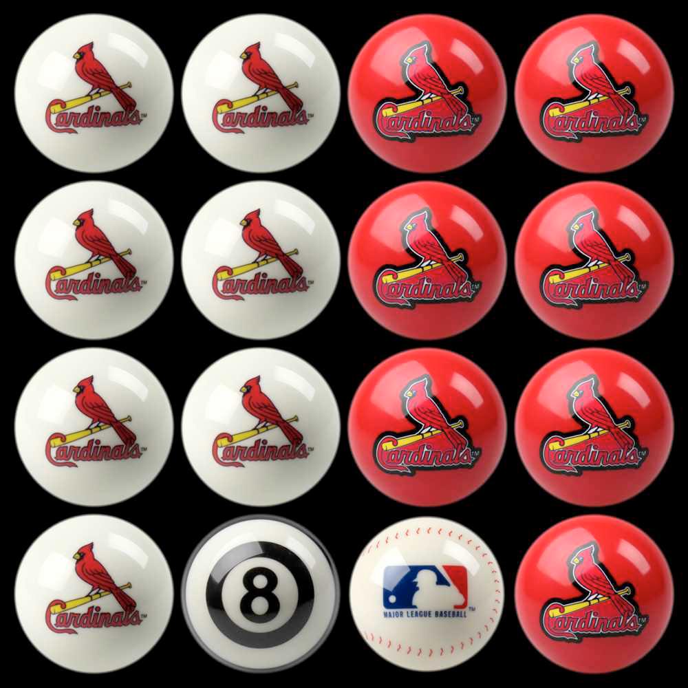 St Louis Cardinals Home Vs Away Billiard Ball Full Set Of 16 Imp St Louis Cardinals Home Vs Away