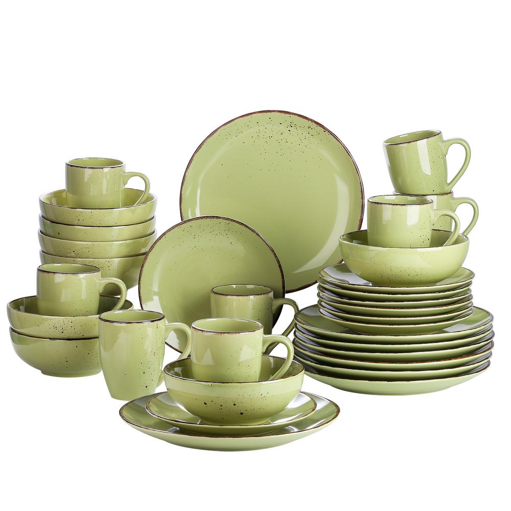 vancasso Navia Nature Prato Grass green 32Pieces Ceramic Dinnerware Sets (Service for 8)VC