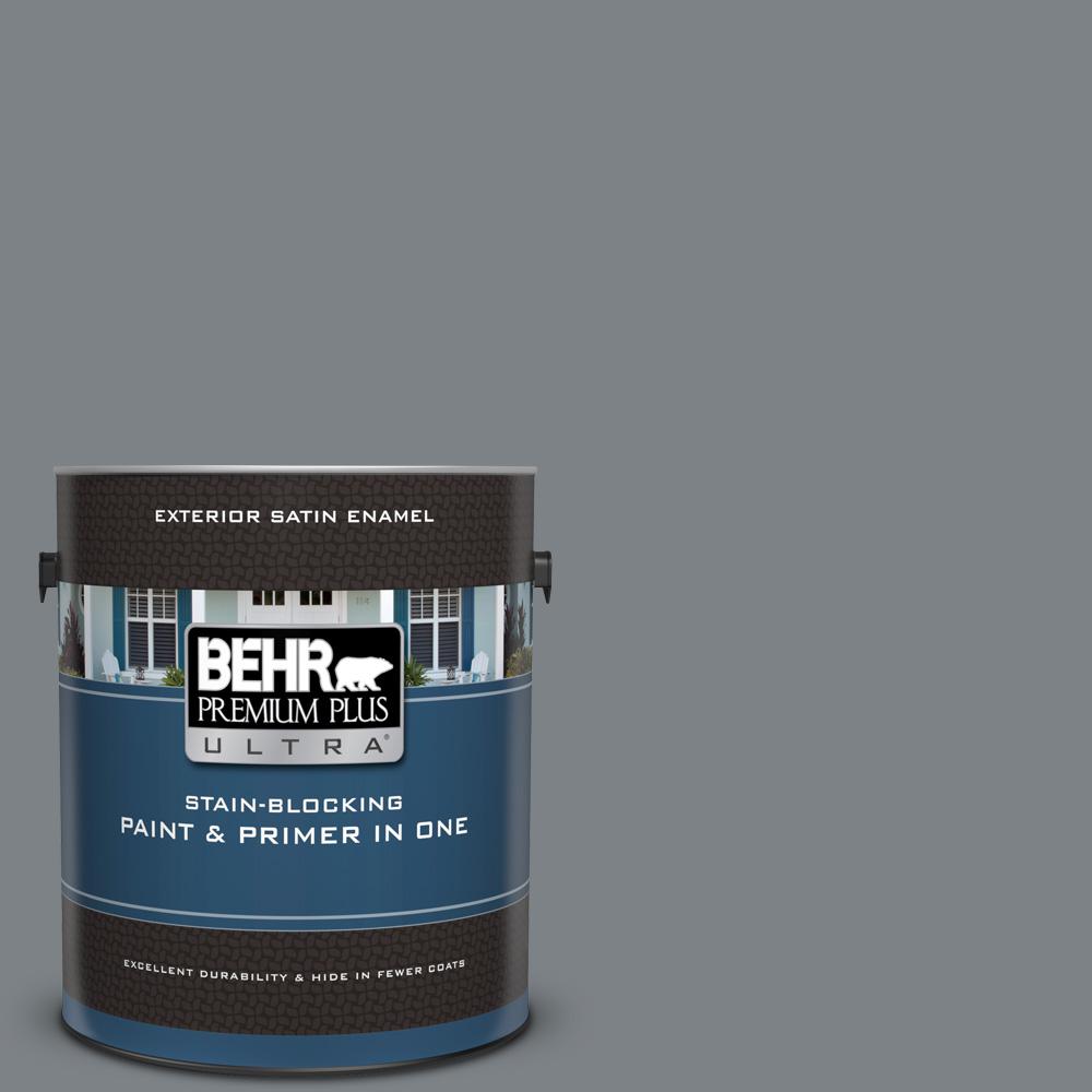 Behr Premium Plus Ultra 1 Gal Ppu26 03 Legendary Gray Satin Enamel Ppu26 03 Legendary Gray Satin Enamel Exterior Paint And Primer In One