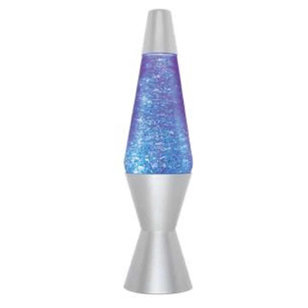 14 1 2 In Color Phasing Glitter Lamp With Silver Base