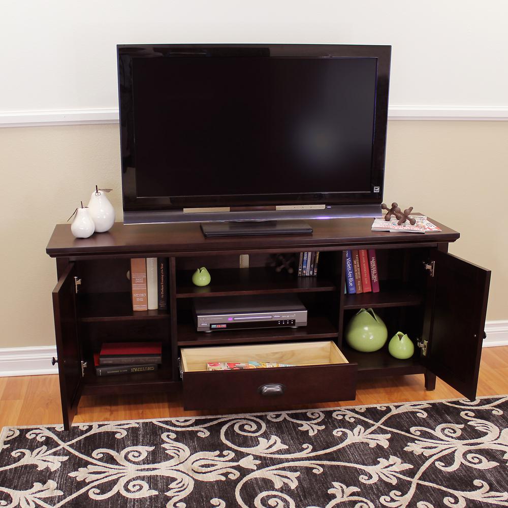 Donnieann Lindendale Espresso Tv Stand 710127 The Home Depot