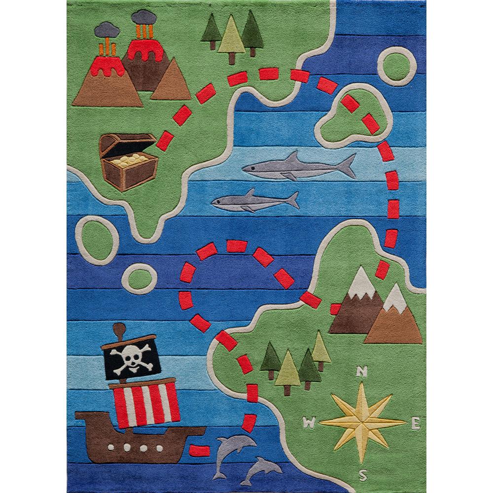 Momeni Lil Mo Whimsy Pirate Multi 5 Ft X 7 Indoor Kids Area Rug