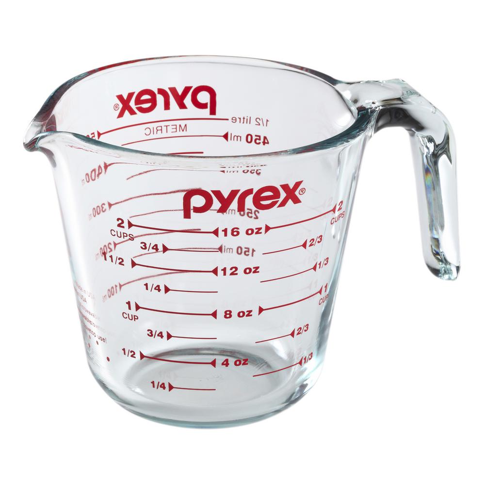 Pyrex Prepware 2-Cup Measuring Cup with Red Graphics-6001075 - The Home