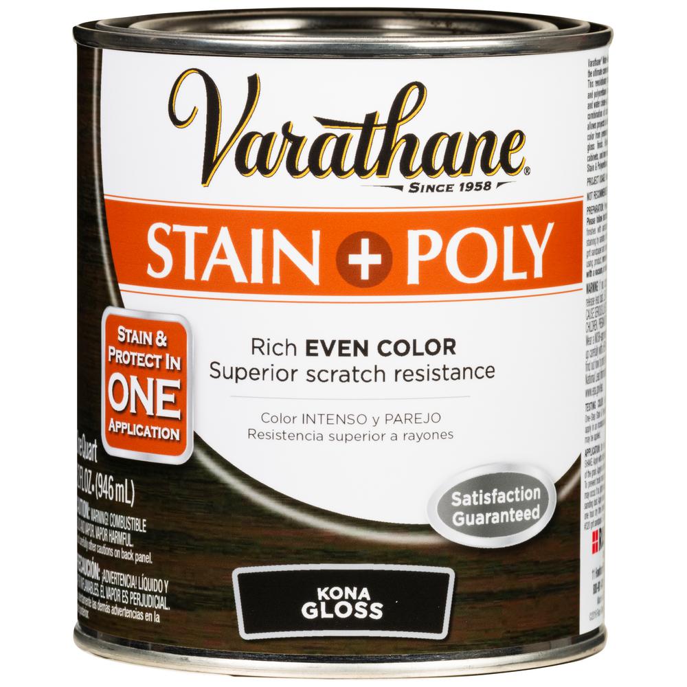 Varathane 1 Qt. Kona Gloss WaterBased Interior Wood Stain and