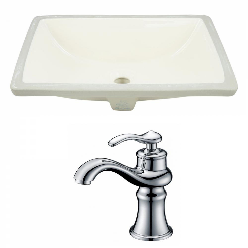 16 Gauge Sinks 1825 In Undermount Bathroom Sink In Biscuit 16gs 22895 The Home Depot