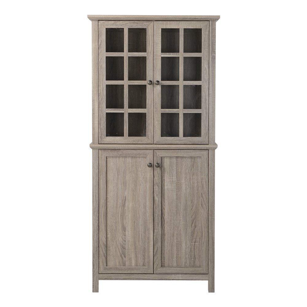 Homestar Reclaimed Wood China Cabinet Zh141454 The Home Depot