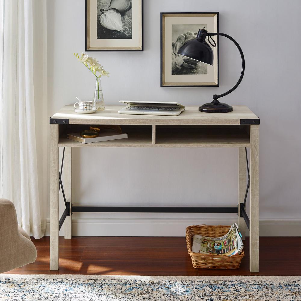 White Oak Modern Farmhouse Metal And Wood Desk