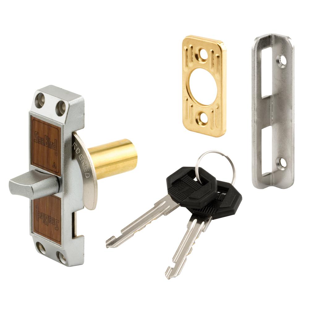 PrimeLine 2 1/8 in., Steel, Nickel plated, Sliding Door Loop LockU