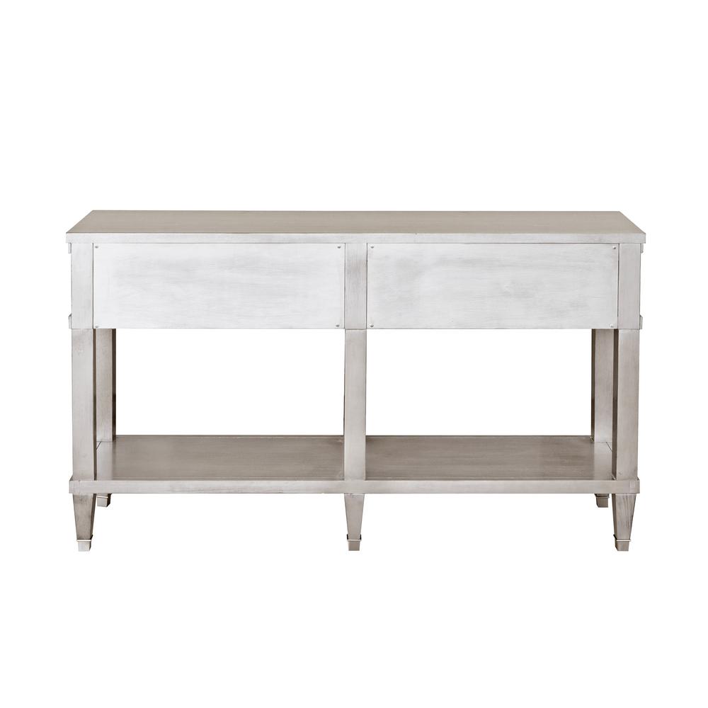 Homefare Tan 2 Drawer Mirrored Front Entryway Console Table Ds