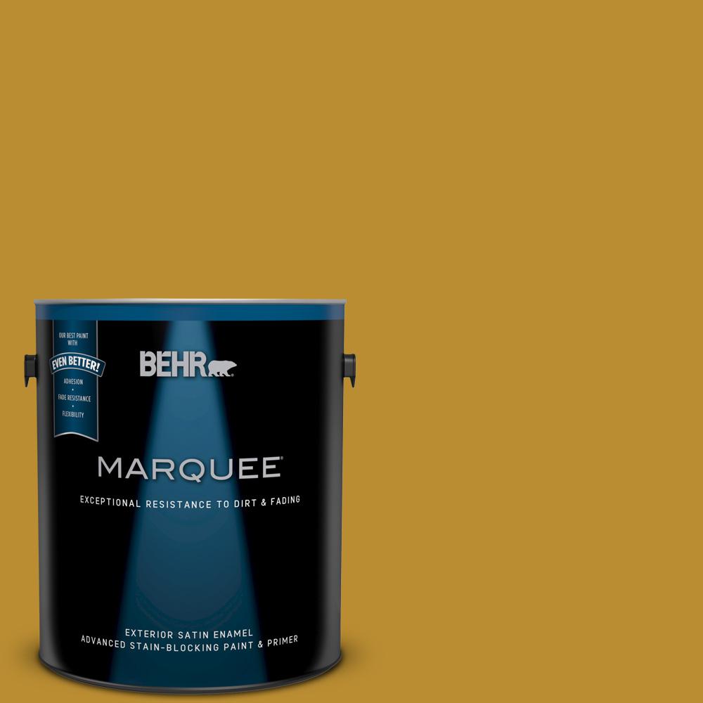 BEHR MARQUEE 1gal. 360D7 Brown Mustard Satin Enamel
