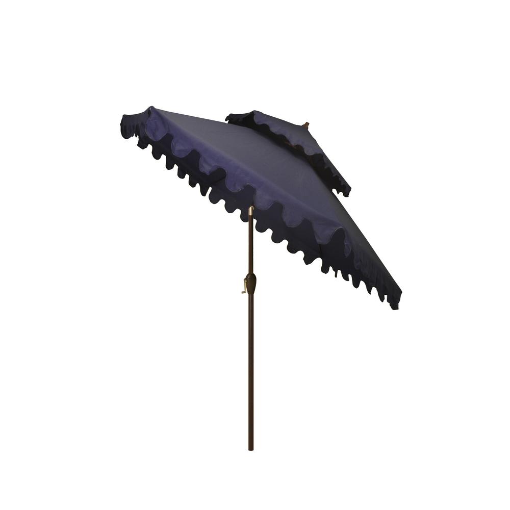 Photo 1 of 9 ft. Aluminum Market Outdoor Patio Umbrella in Navy