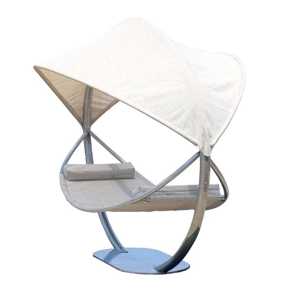 Leisure Season 7 ft. Steel Hammock Stand with Hammock and Canopy by Leisure Season
