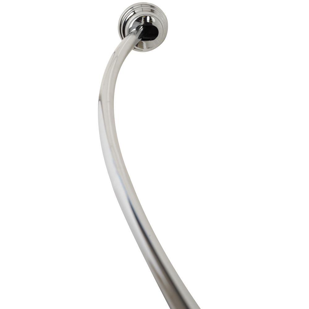 curved tension shower rod bronze