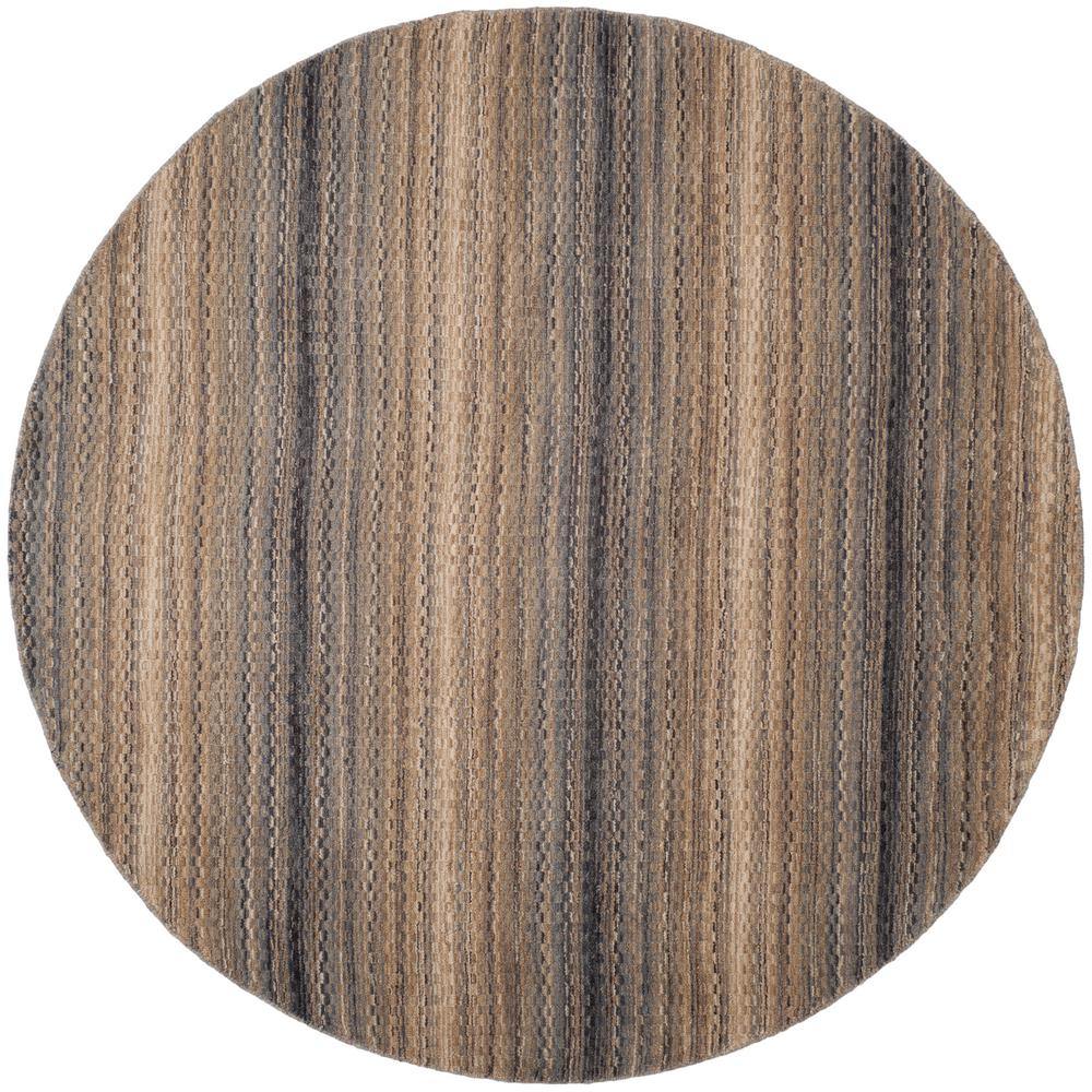 Safavieh Himalaya Gray 6 ft. x 6 ft. Round Area Rug-HIM729A-6R - The ...