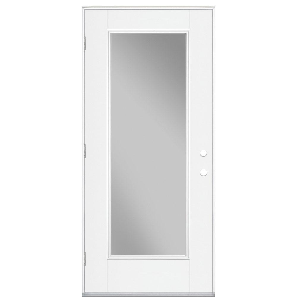 Masonite 36 In X 80 In Full Lite Left Hand Outswing Primed