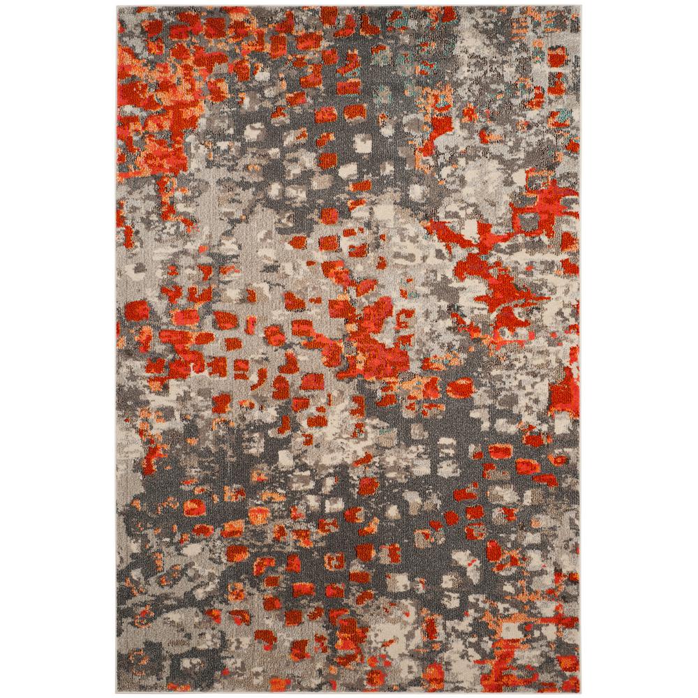 Safavieh Monaco Gray/Orange 8 ft. x 10 ft. Area RugMNC225H810 The