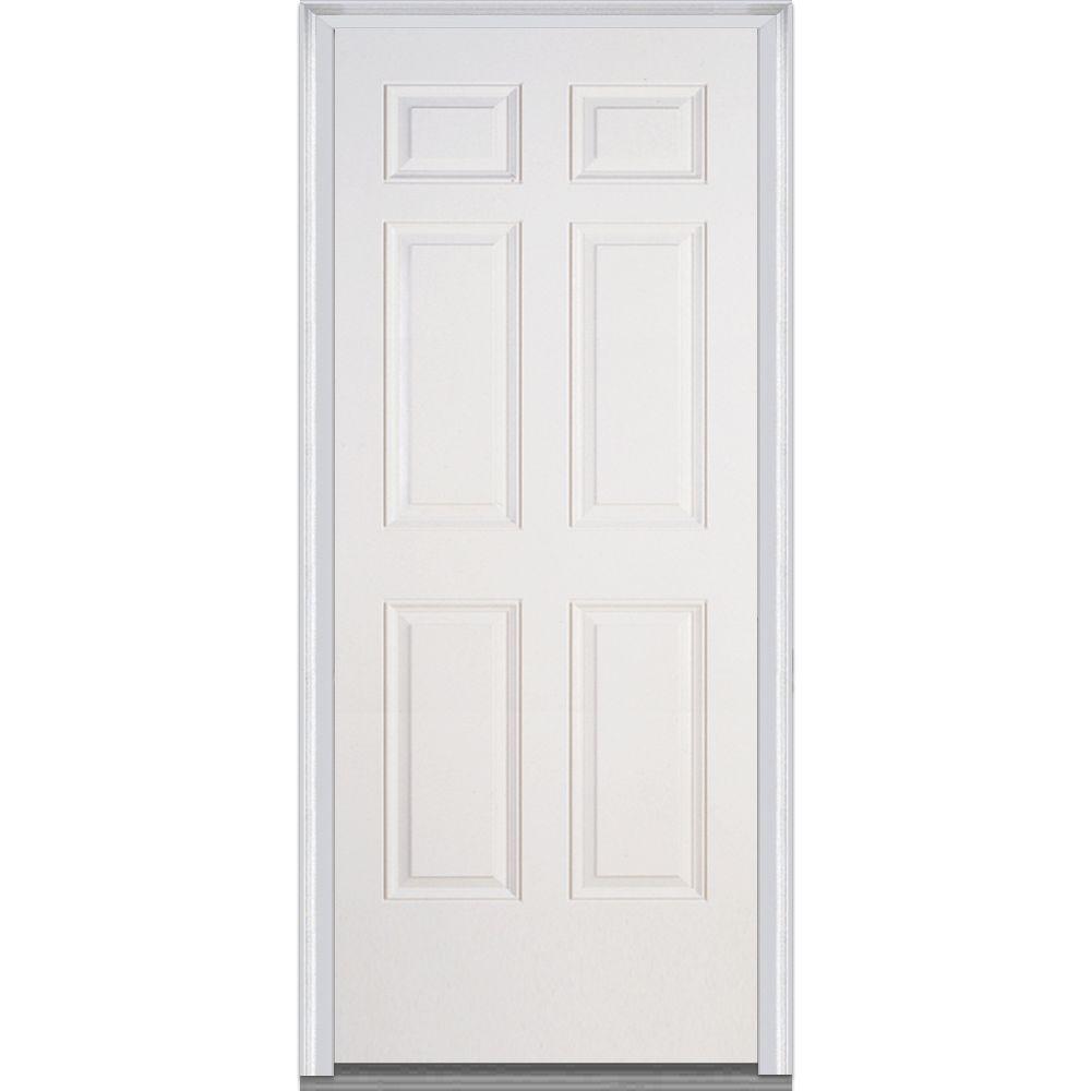 MMI Door 30 in. x 80 in. Left-Hand Inswing 6-Panel Classic ...