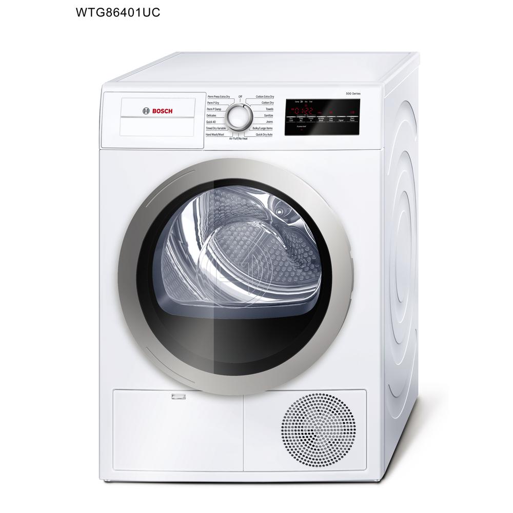 Ventless Dryers Washers The Home Depot 500 Series 24 In 4 Cu Ft White With Silver Accents Electric Condensation