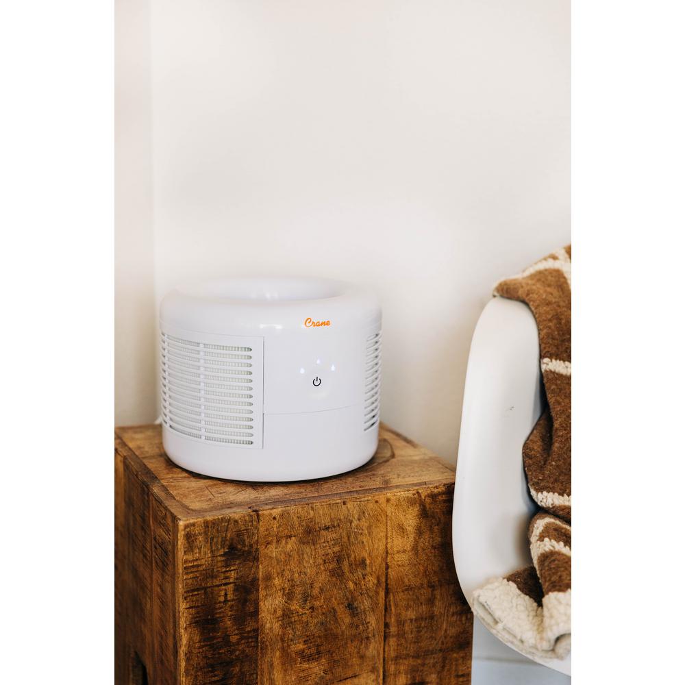 Crane Hepa Air Purifier With 3 Speed Settings For Small To Medium Rooms Up To 300 Sq Ft Ee 7002air The Home Depot