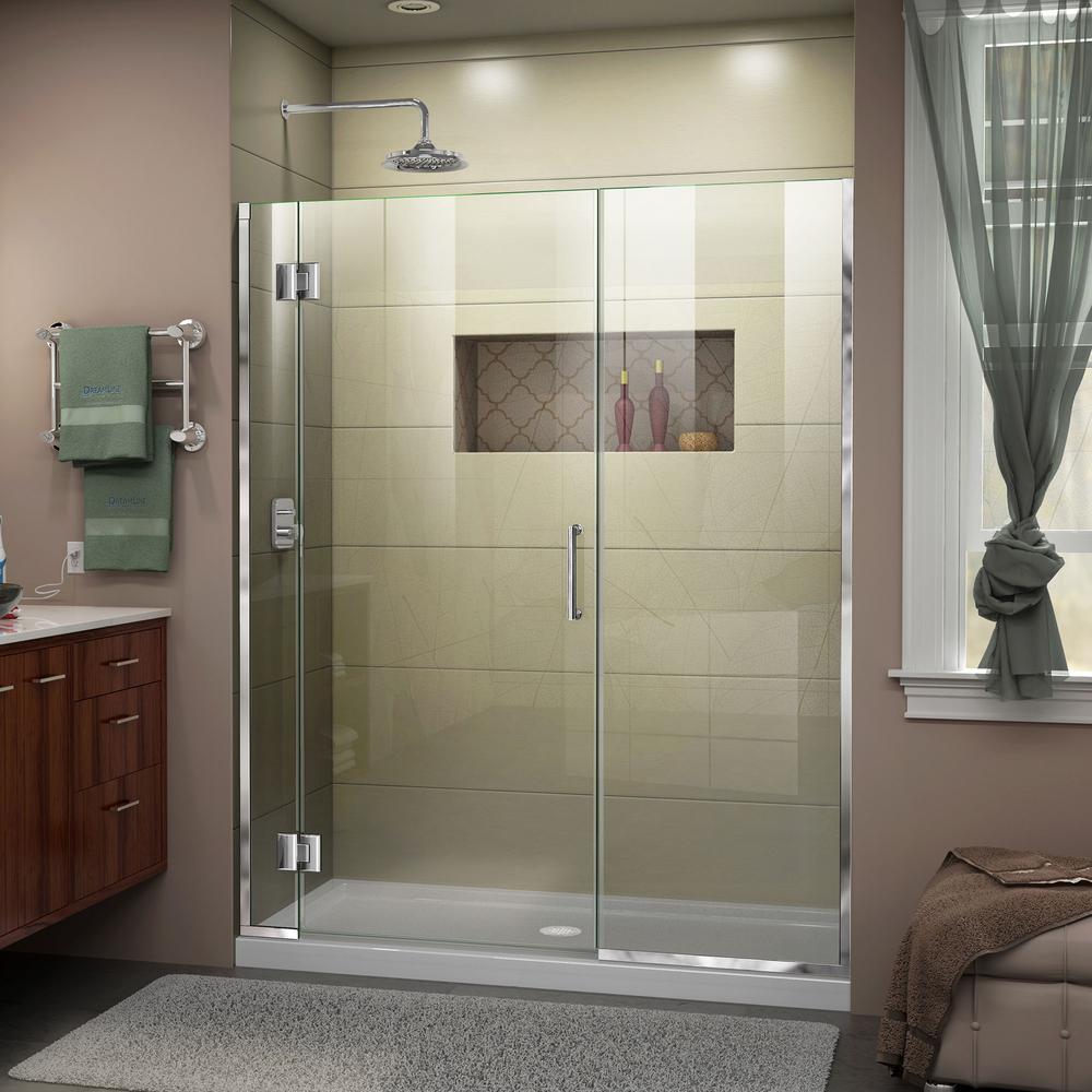 DreamLine UnidoorX 64.5 to 65 in. x 72 in. Frameless Hinged Shower