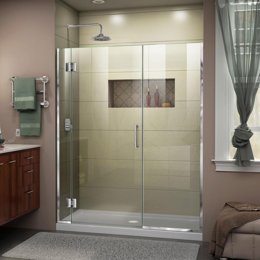 Dreamline Unidoor X 65 5 To 66 In X 72 In Frameless Hinged