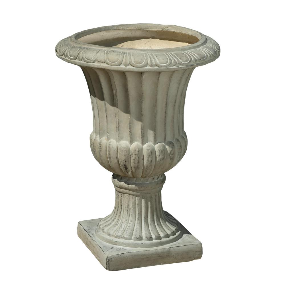 Noble House Antique Green Italian 26-inch Urn Planter-476 - The Home Depot