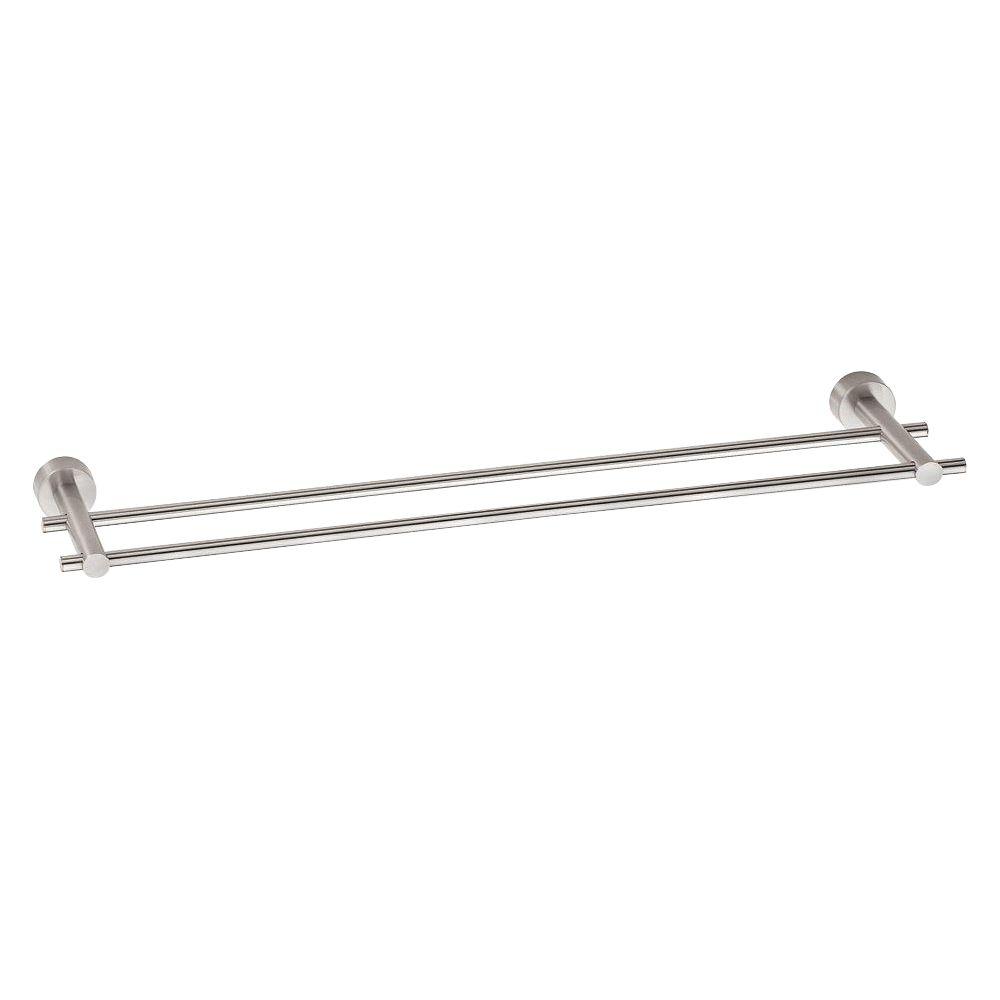 Danze Towel Bars Bathroom Hardware The Home Depot Double Towel Bar In Brushed Nickel