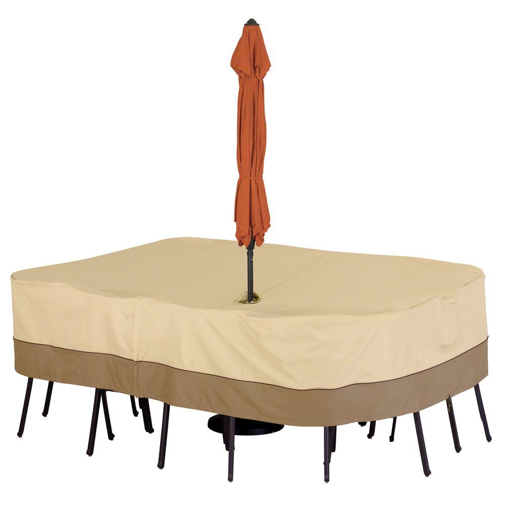 Classic Accessories Veranda Medium Rectangular Patio Set Classic Accessories Veranda Medium Rectangular Patio Set Cover With Umbrella Hole