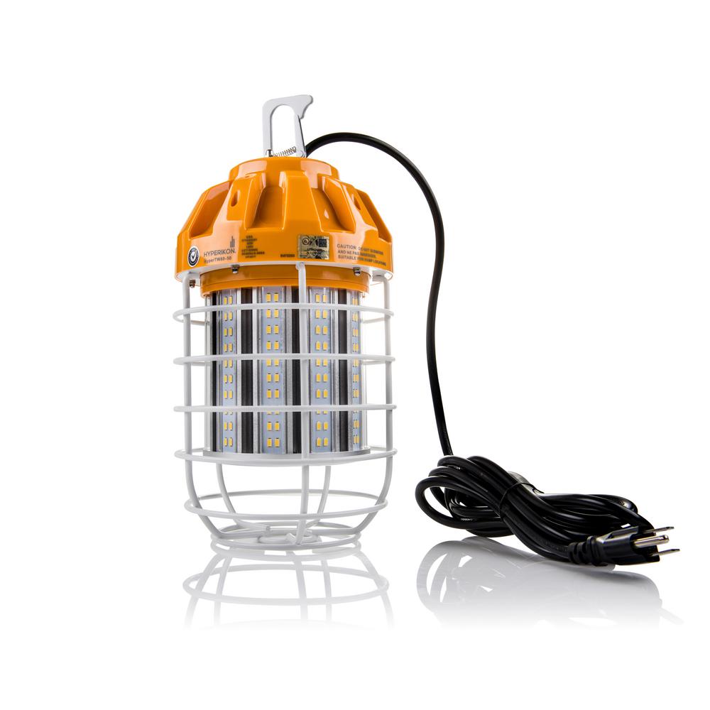 Hyperikon 80Watt Temporary LED Work Light Fixture with Hooks for