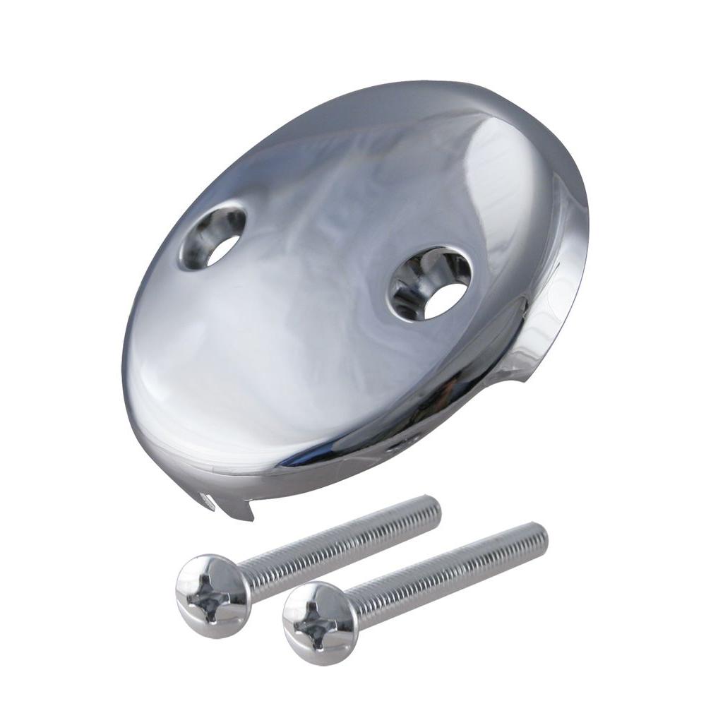 Westbrass 2 Hole Overflow Faceplate In Polished Chrome