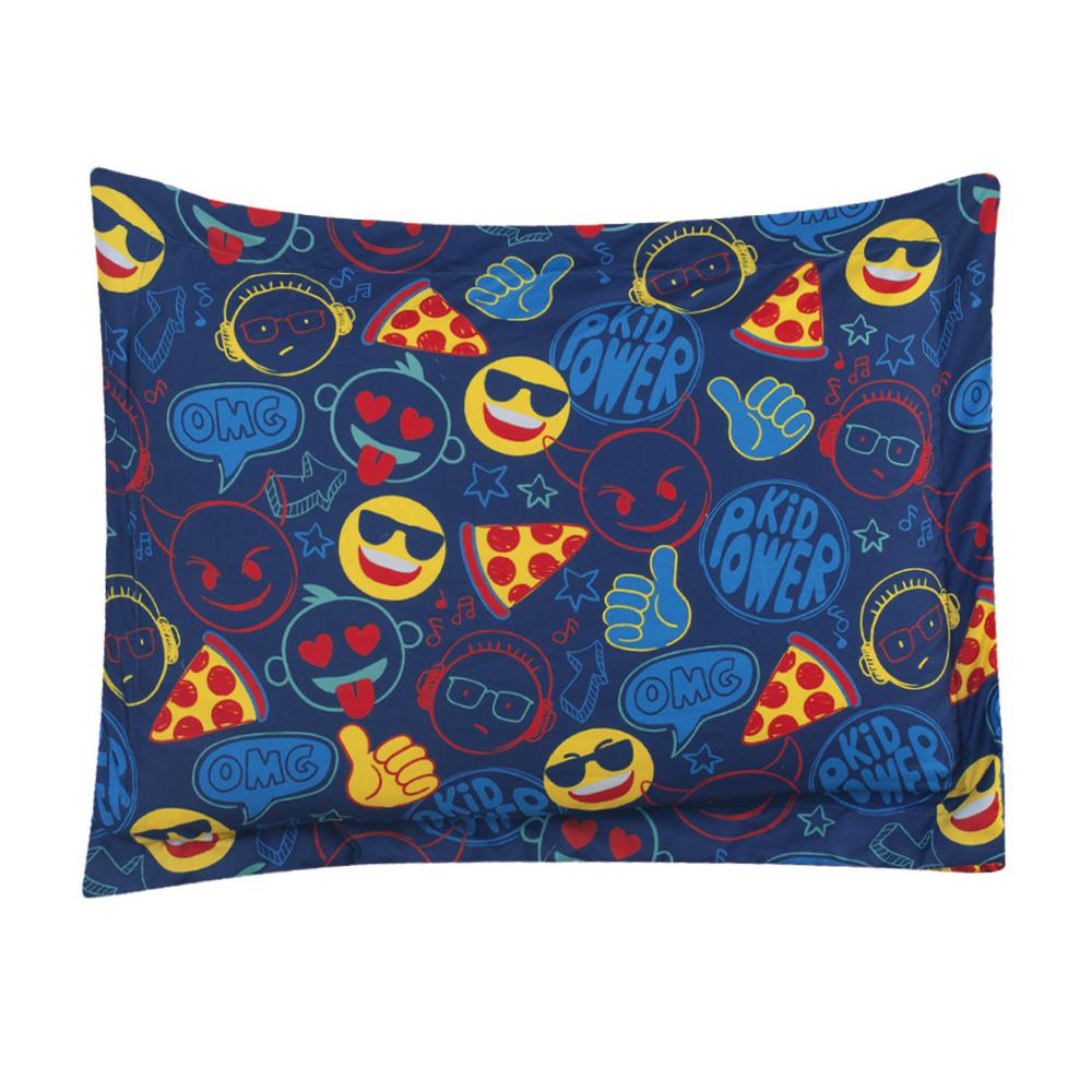 4 Piece Navy Cool Dude Emoji Twin Comforter Set Cooldude Tw The