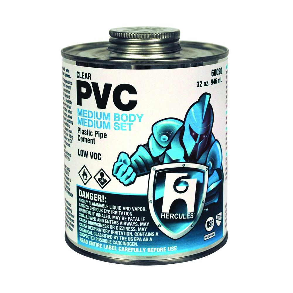 Hercules 32 oz. PVC Clear Medium Body Cement60020 The Home Depot